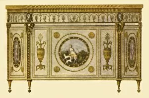 Neoclassical Gallery: Commode designed by Robert Adam, 1770, (1946). Creator: Benedetto Pastorini