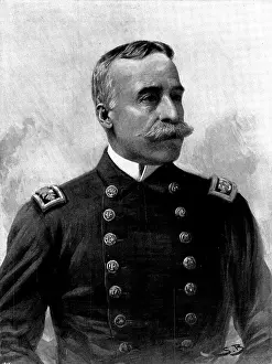 Us Navy Prints: Commodore George Dewey, the hero of the Bombardment of Manila, 1898. Creator: Unknown