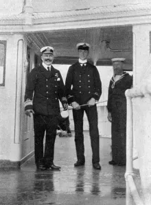 Commodore Prints: Commodore Sir Archibald Milne (1855-1938) and his sub-lieutenant