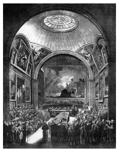 Common Council Chamber, Guildhall, City of London, 1886. Artist: William Griggs