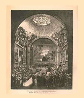 Council Chamber Prints: Common Council Chamber Guildhall, 1808, (1886). Artist: J Bluck