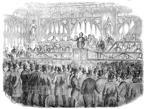 Corporation Prints: The Common Hall on Corporation Reform, in Guildhall, 1856. Creator: Henry Fitzcook