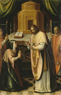 Communion Prints: The Communion of the Virgin, Between 1586 and 1589. Artist: Barroso, Miguel (1538-1590)