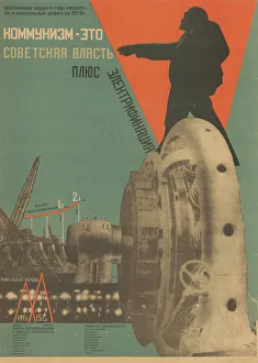 Industrialisation Prints: Communism is Soviet government plus the electrification of the whole country