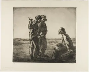 Steinlen Th And Xe9 Prints: The Three Companions, 4719. Creator: Theophile Alexandre Steinlen