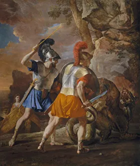 Sandal Prints: The Companions of Rinaldo, ca. 1633. Creator: Nicolas Poussin