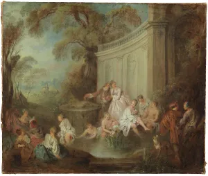 A Company of Bathers in a Park, early 18th century. Creator: Jean-Baptiste Pater