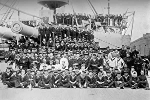 The company of the battleship HMS Howe, 1896. Artist: R Ellis