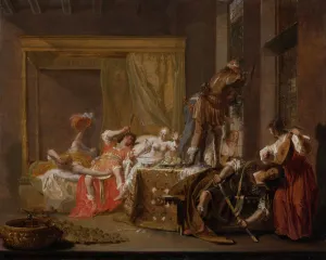 Company in a Brothel (Messalina und Gaius Silius), 1655. Artist: Knupfer, Nicolaes (1609-1655) Company in a Brothel (Messalina und Gaius Silius), 1655. Artist: Knupfer, Nicolaes (1609-1655)
