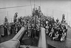 Gun Barrel Prints: Some of the company of the first-class battleship HMS Sans Pareil