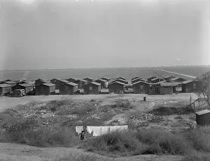 Living Conditions Prints: Company housing for Mexican cotton pickers