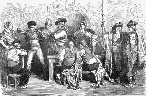 Social Gathering Prints: Company in a Spanish Inn; Notes on Spain, 1875. Creator: Unknown