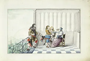 Geesie Ter Burch Prints: Company on a terrace, 1660-1661. Creator: Gesina ter Borch