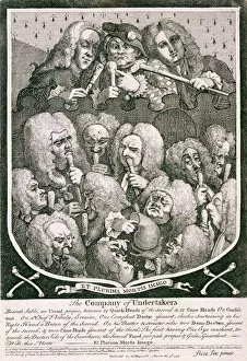 Sarah Gallery: The Company of Undertakers, 1736. Artist: William Hogarth