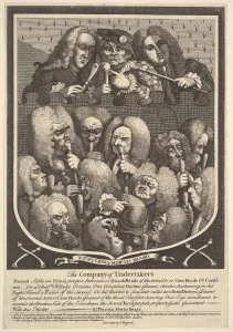 John Taylor Prints: The Company of Undertakers, after 1736. Creator: William Hogarth