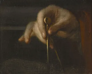 Georg Engelhard 1684 1750 Prints: The compass in the hand of an architect. Study, ca 1727