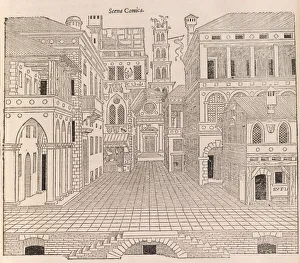Sebastiano Prints: Compendium of Architectural Books by Sebastiano Serlio (Books I-V), 1544, 1545