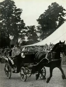 Sportswoman Prints: Competing at Windsor Horse Show - May, 1945, 1947. Creator: Unknown