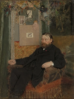 Noticeboard Prints: The Composer Peter Benoit, 1883. Creator: Jan Van Beers