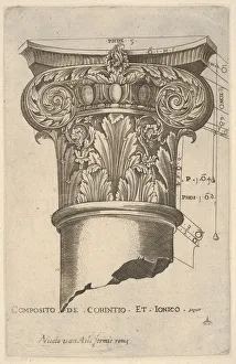 Capital Prints: Composite capital with measurements, ca. 1537. Creator: Master GA