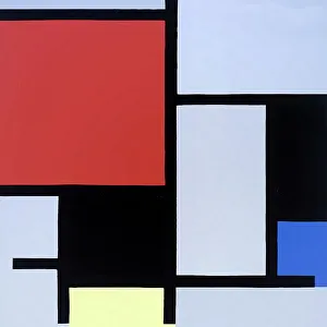 Screenprint Prints: Composition, 1921. Creator: Piet Mondrian