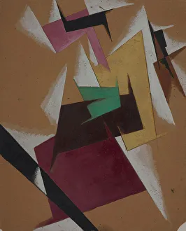 Cubo Futurism Prints: Composition, 1921. Creator: Popova, Lyubov Sergeyevna (1889-1924)