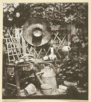 Watering Can Prints: Composition au chapeau, c. 1842, printed 1965. Creator: Hippolyte Bayard