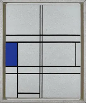 De Stijl Prints: Composition in Blue and White, 1935