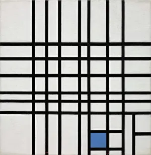 De Stijl Prints: Composition No. 12 with Blue, 1936-1942. Creator: Mondrian, Piet (1872-1944)
