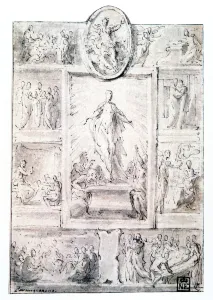Composition Sketch, c1513-1540. Artist: Parmigianino