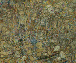 Analytical Painting Prints: Composition. (The raid), 1938. Artist: Filonov, Pavel Nikolayevich (1883-1941)