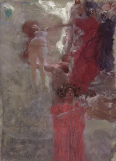Compositional Sketch for Medicine, 1897-1898. Creator: Klimt, Gustav (1862-1918)