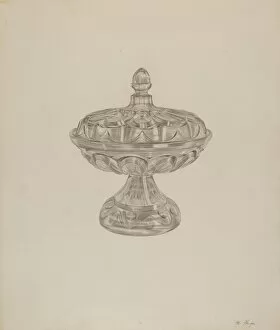 Cut Glass Collection: Compote, 1935 / 1942. Creator: Michael Fenga