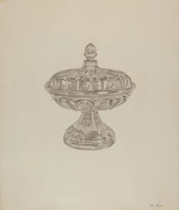Cut Glass Collection: Compote, 1935 / 1942. Creator: Michael Fenga