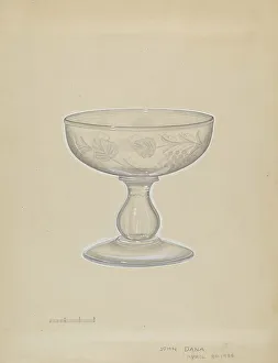 Glassworks Prints: Compote, 1936. Creator: John Dana