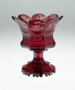 Compote, Bohemia, c. 1850. Creator: Bohemia Glass