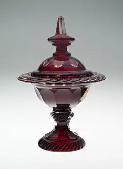 Cut Glass Collection: Compote, , c. 1850 / 70. Creator: Bohemia Glass
