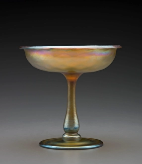 Glowing Prints: Compotier, about 1900. Creator: Tiffany Glass