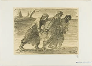 Comrade Gallery: Three Comrades, 1915. Creator: Theophile Alexandre Steinlen