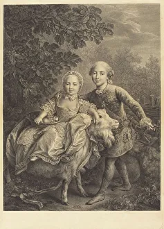 Siblings Prints: The Comte d'Artois and His Sister Mademoiselle Clotilde