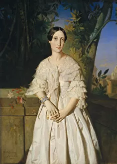 Chasseriau Theodore Gallery: Comtesse de La Tour-Maubourg (Marie-Louise-Charlotte-Gabrielle Thomas de Pange... 1841