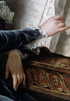 Person Gallery: The Comtesse de Selve Making Music, detail, 1787. Artist: Adelaide Labille-Guiard