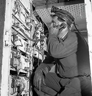 Nottinghamshire Prints: Comunications, a miner from Bevercotes Colliery, Nottinghamshire, 1967