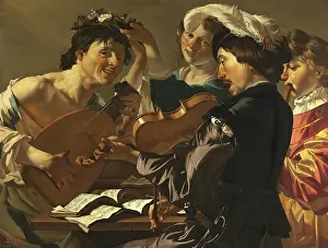 Four People Prints: Concert, 1622. Creators: Gerrit van Honthorst, Dirck van Baburen