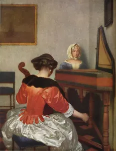 The concert, 1655. Artists: Otto Limited, Gerard Terborch II The concert, 1655. Artists: Otto Limited, Gerard Terborch II