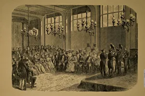 Concert of Adolphe Sax (1814-1894) in presence of the Emir Abd-el-Kader, 1865