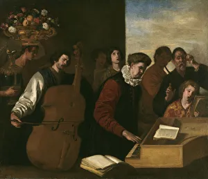 Virginalist Prints: Concert. Artist: Falcone, Aniello (1600 / 7-1665)