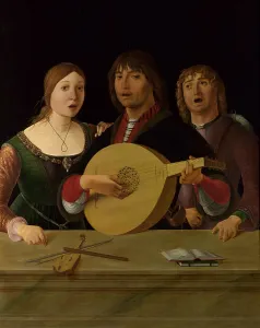 Costa Collection: A Concert, c. 1490. Artist: Costa, Lorenzo (1460-1535)