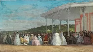 Boudin Collection: Concert at the Casino of Deauville, 1865. Creator: Eugene Louis Boudin