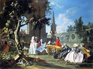 Intimacy Prints: Concert in a Garden, c1750. Creator: Filippo Falciatore